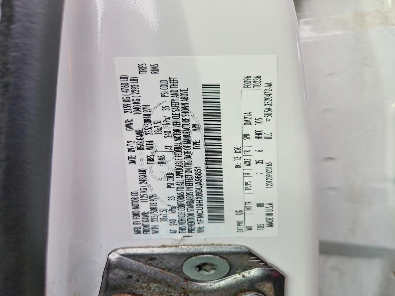 2013 FORD ESCAPE SEL photo 25