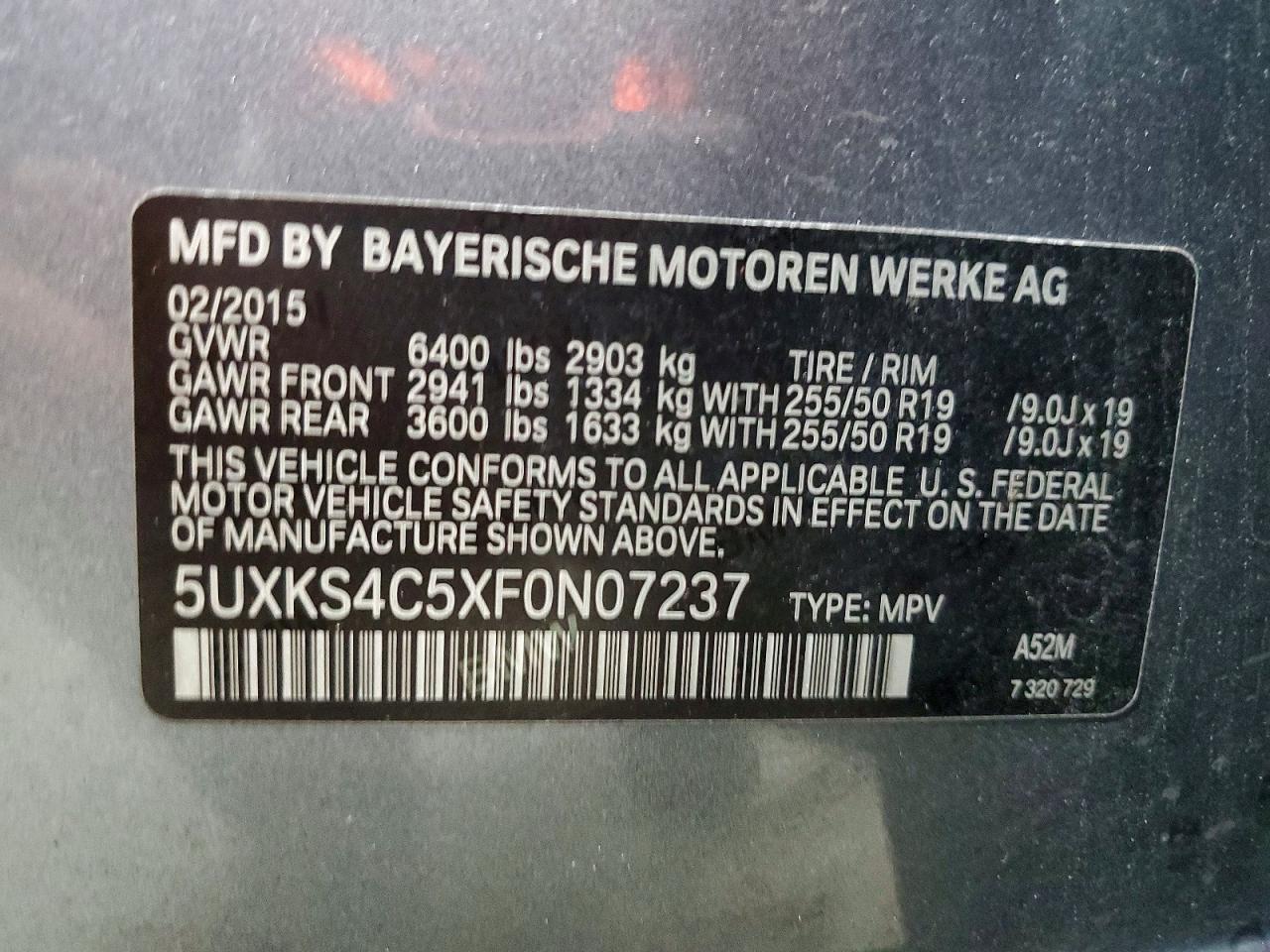 2015 BMW X5 XDRIVE35D photo 13