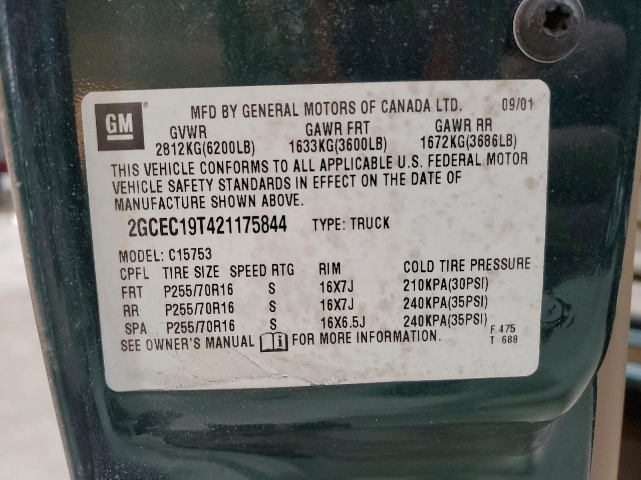 2002 CHEVROLET SILVERADO C1500 photo 12