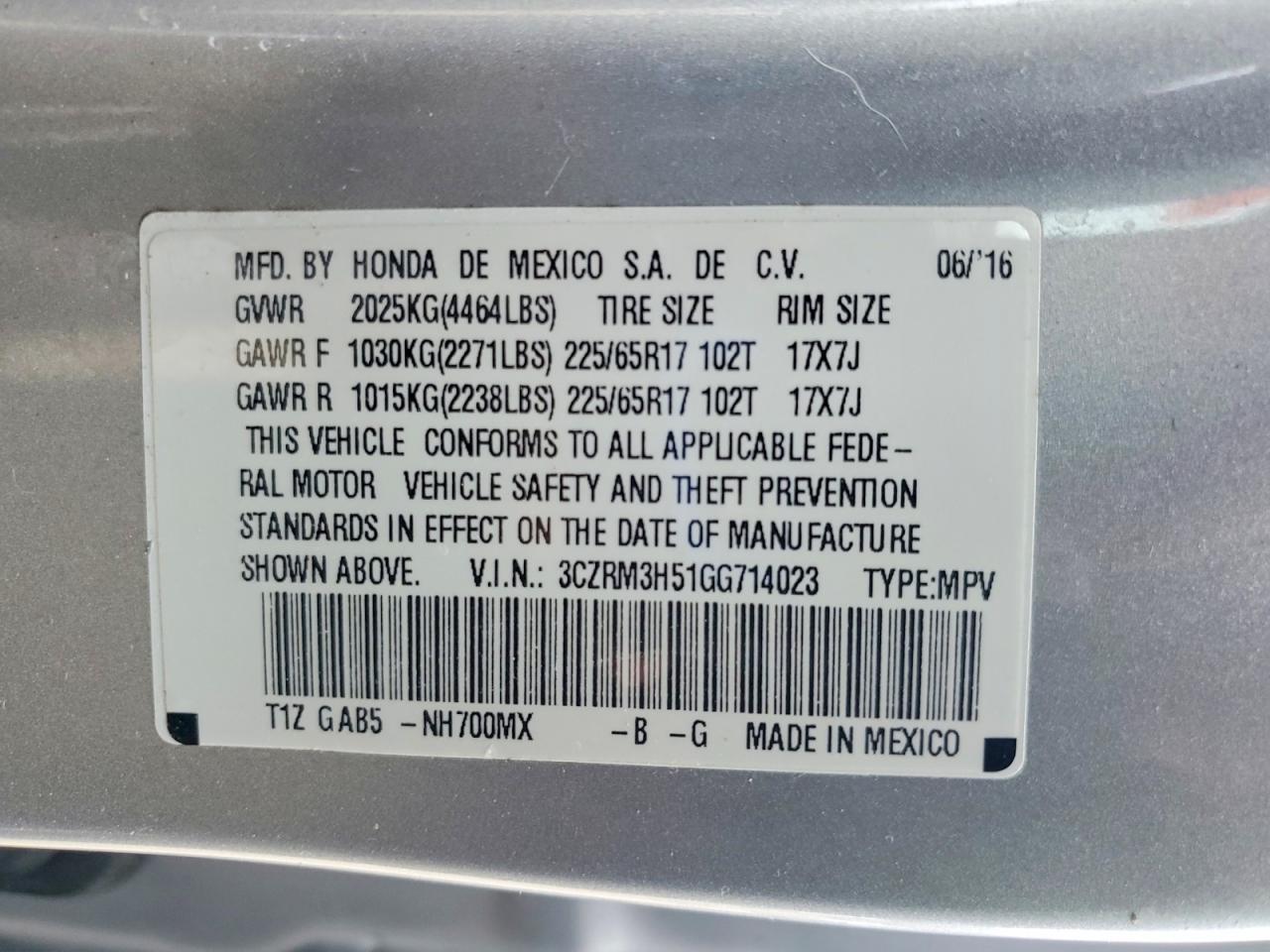 2016 HONDA CR-V EX photo 13