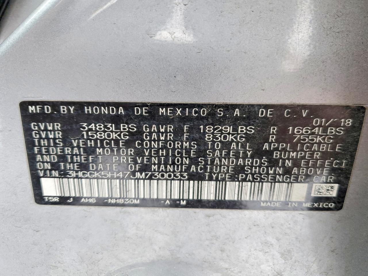 2018 HONDA FIT LX photo 12