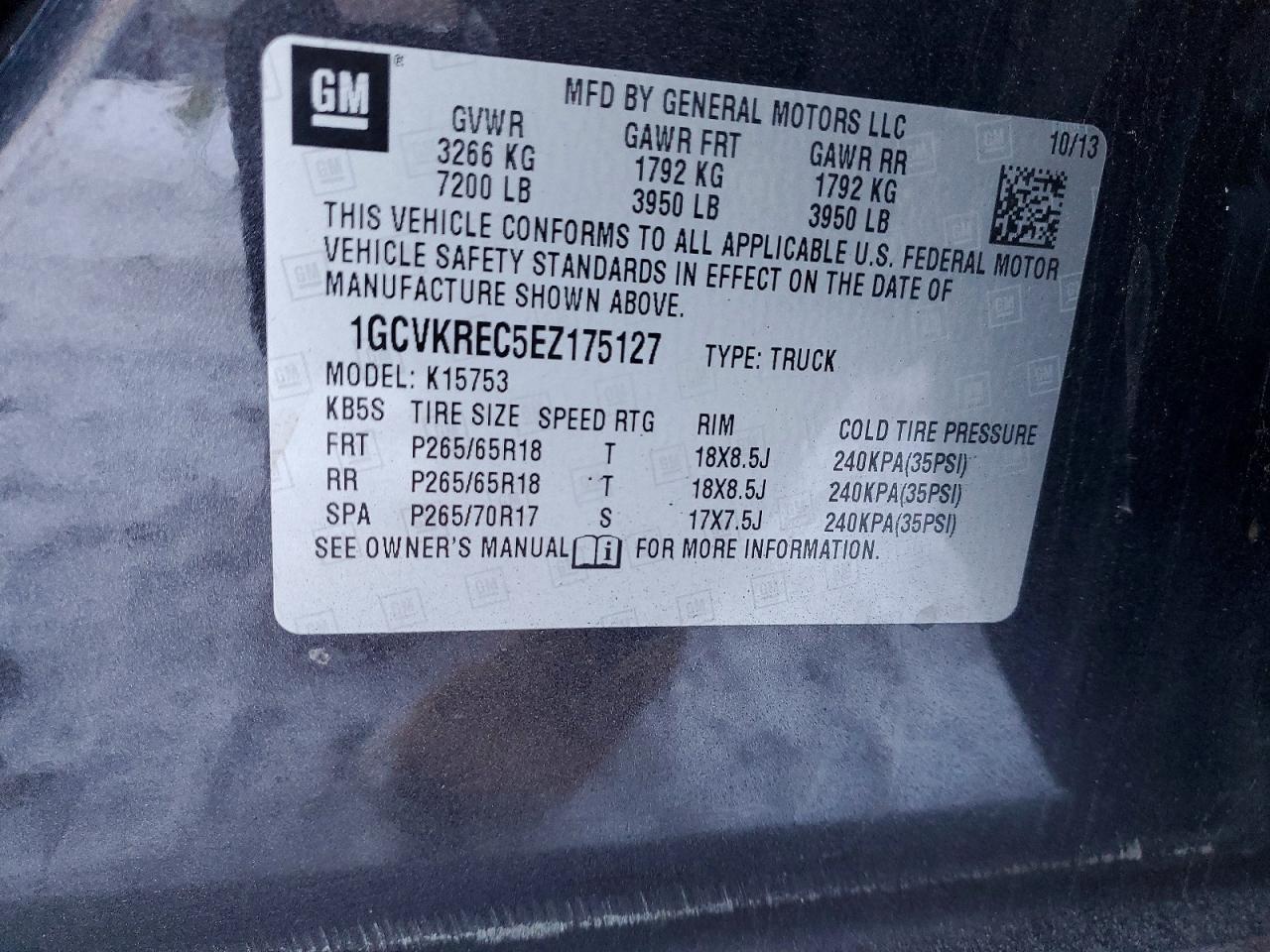 2014 CHEVROLET SILVERADO K1500 LT photo 12