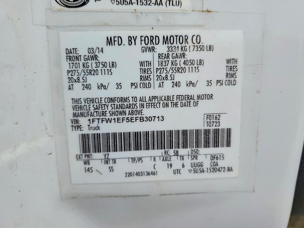 2014 FORD F150 SUPERCREW photo 12