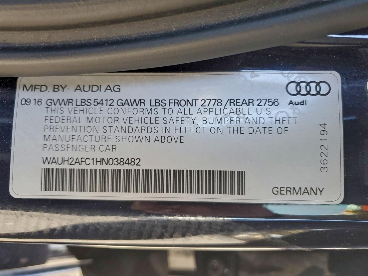 2017 AUDI A6 PRESTIGE photo 13