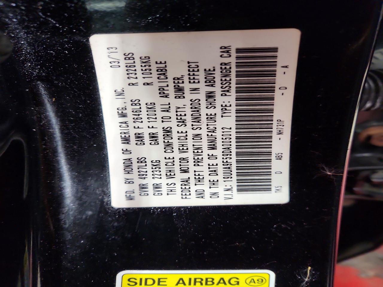 2013 ACURA TL TECH photo 12