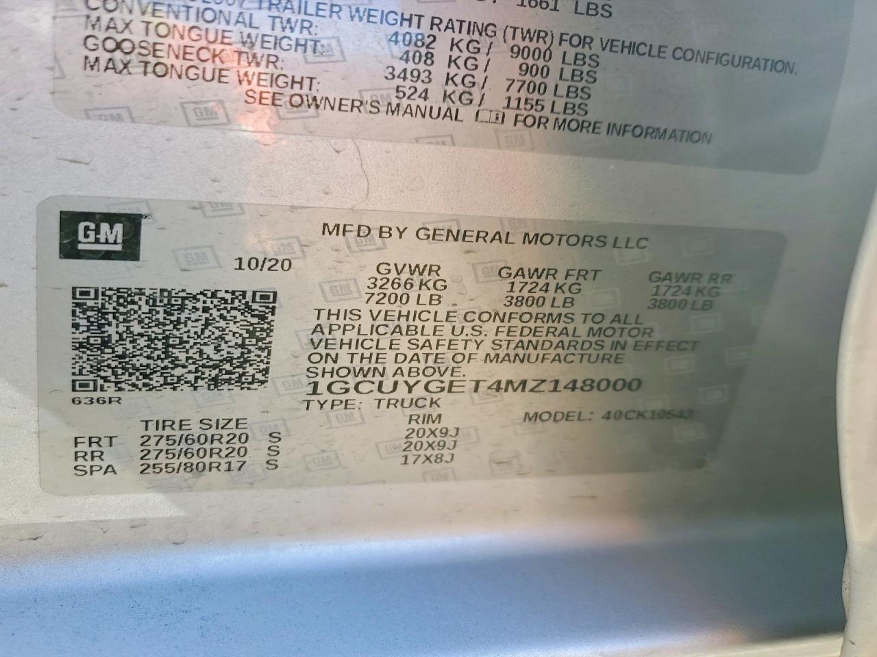 2021 CHEVROLET SILVERADO K1500 LTZ photo 12