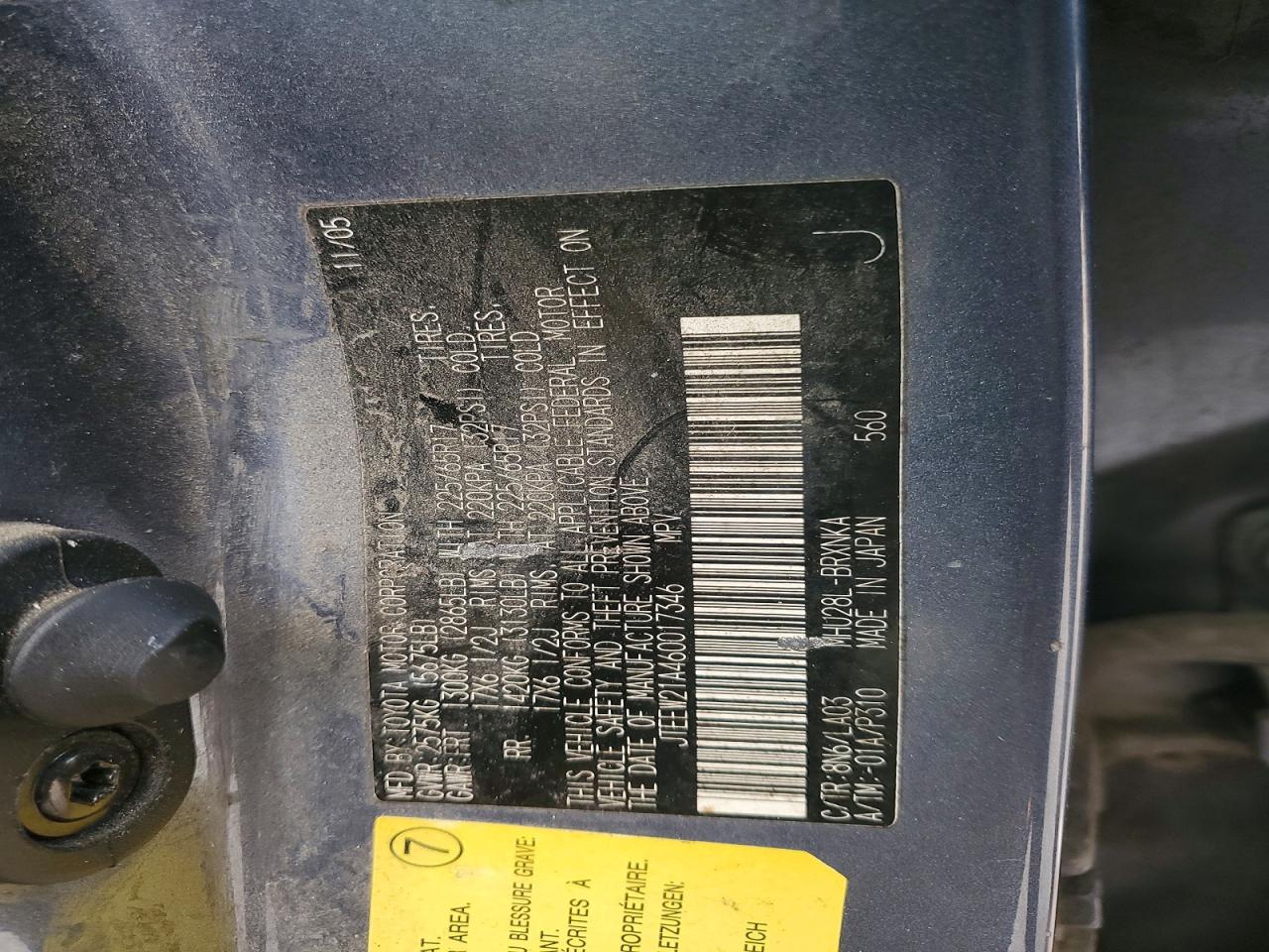 2006 TOYOTA HIGHLANDER HYBRID photo 13