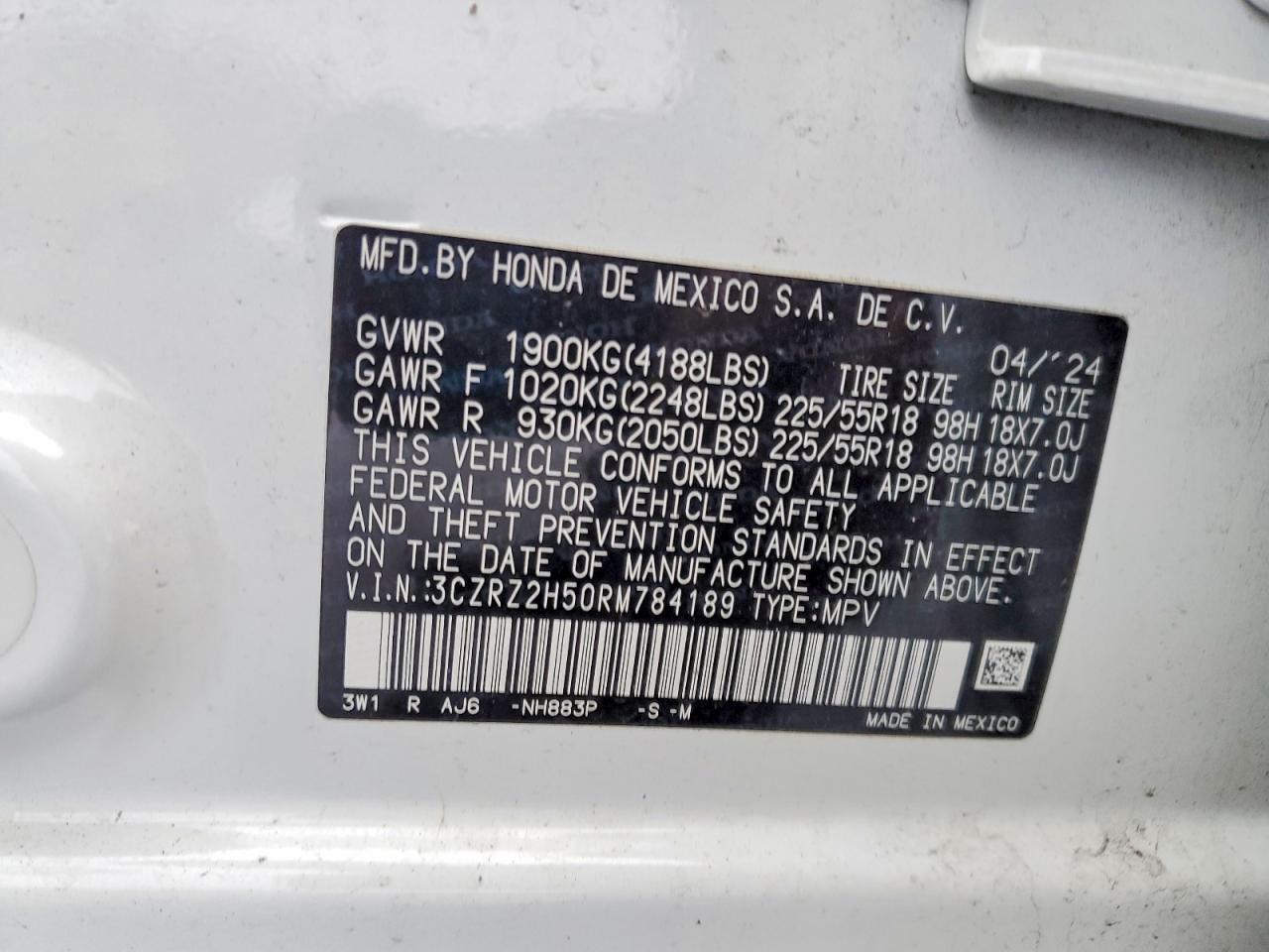 2024 HONDA HR-V SPORT photo 13