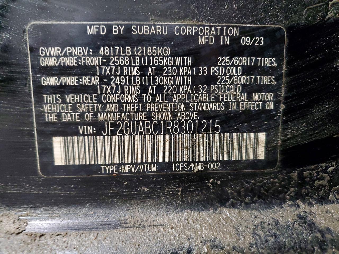 2024 SUBARU CROSSTREK photo 13