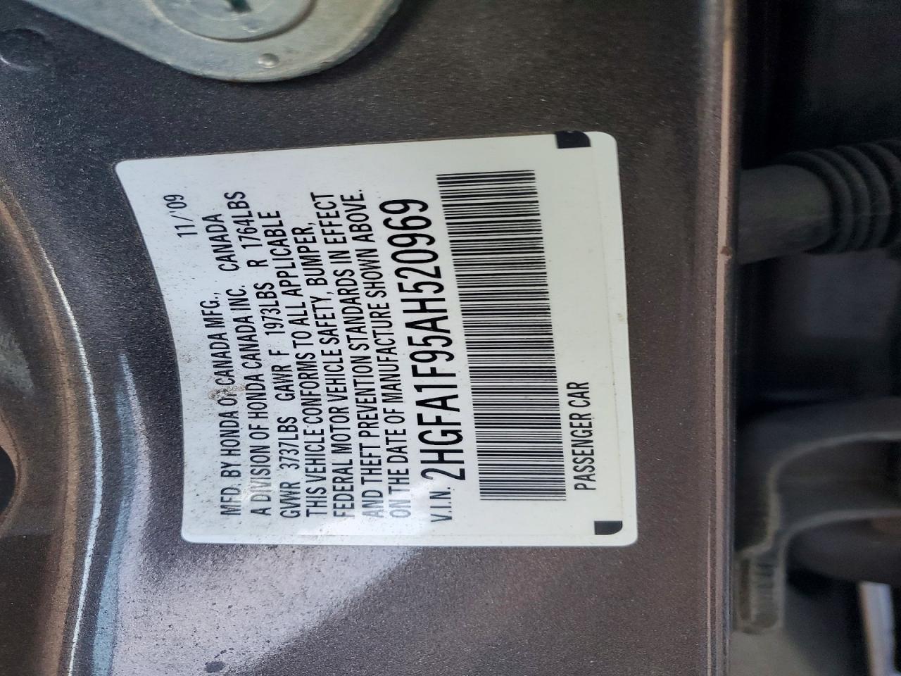 2010 HONDA CIVIC EXL photo 12