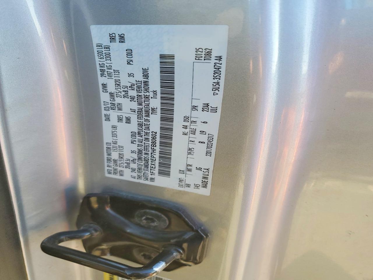 2017 FORD F150 SUPER CAB photo 12