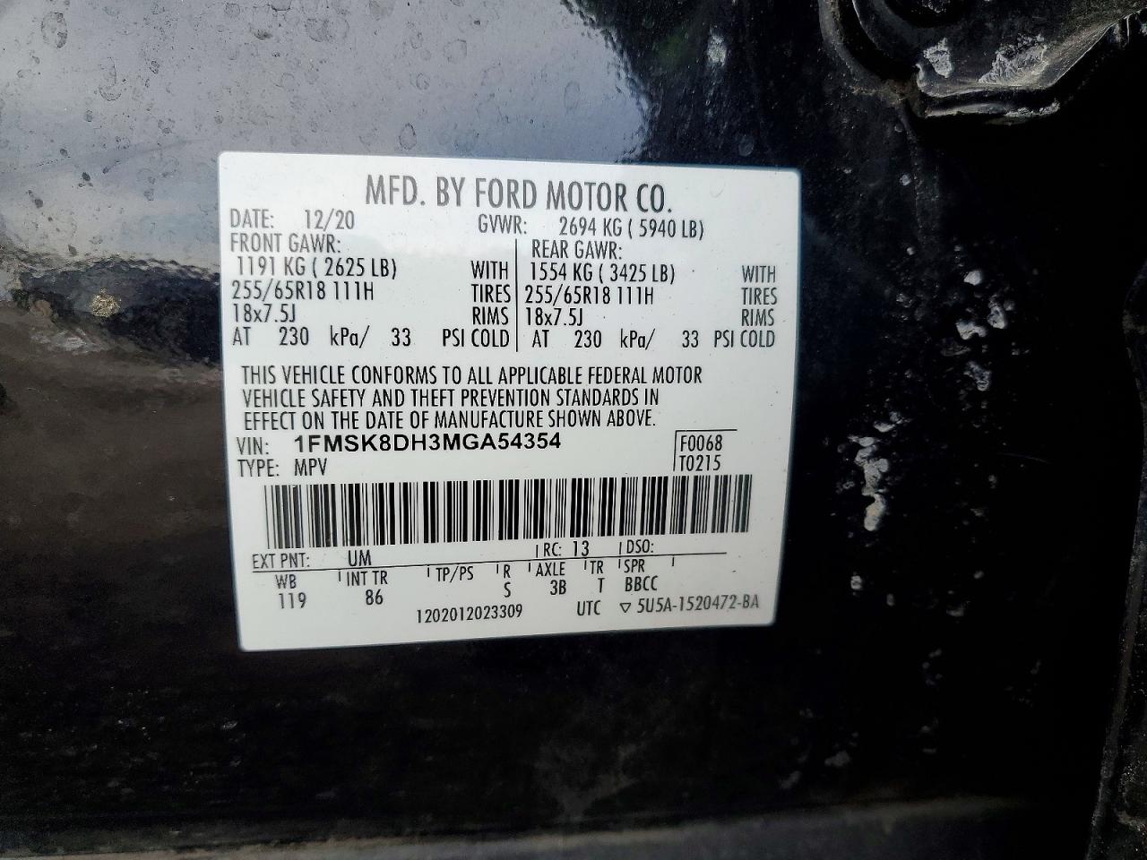 2021 FORD EXPLORER XLT photo 13