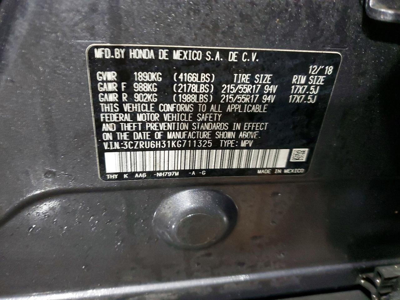 2019 HONDA HR-V LX photo 13