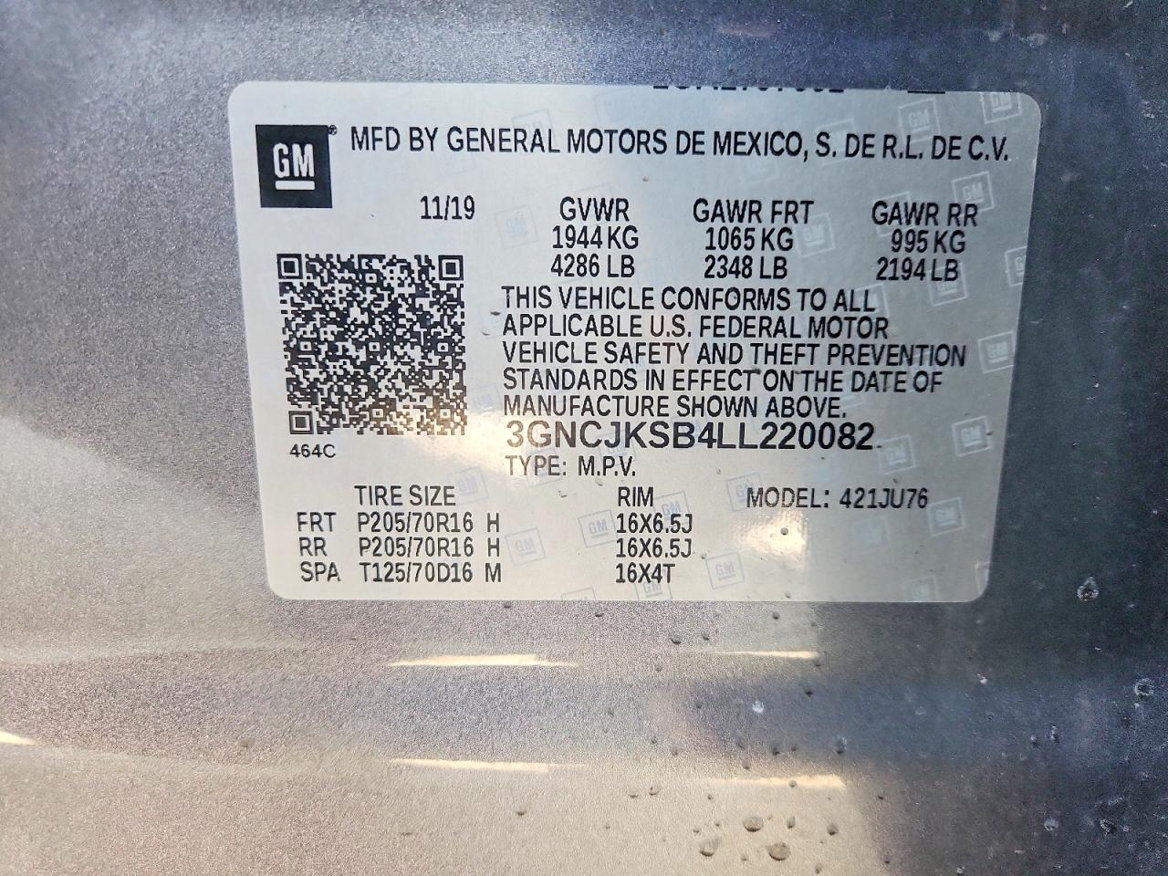 2020 CHEVROLET TRAX LS photo 13