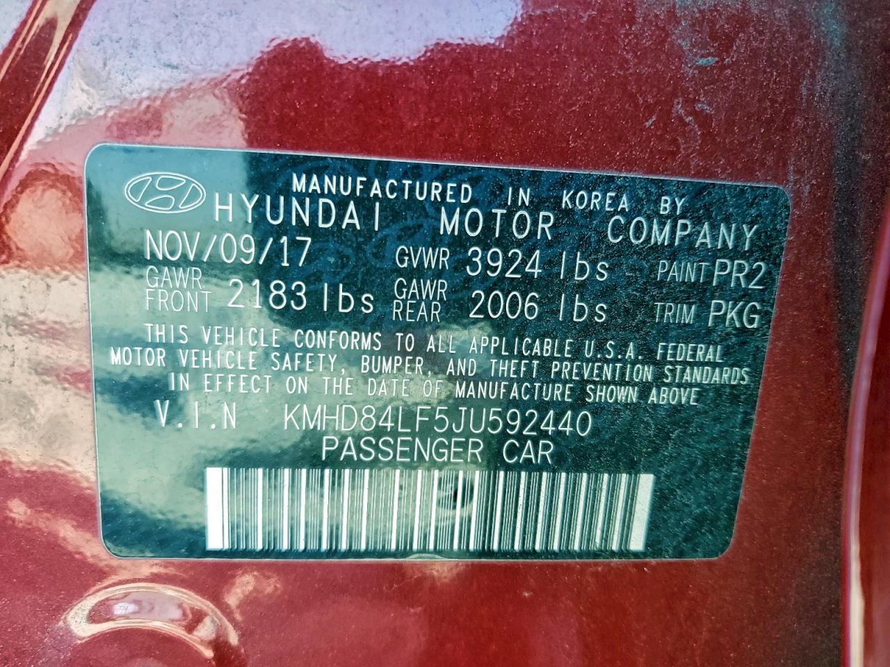2018 HYUNDAI ELANTRA SEL photo 12