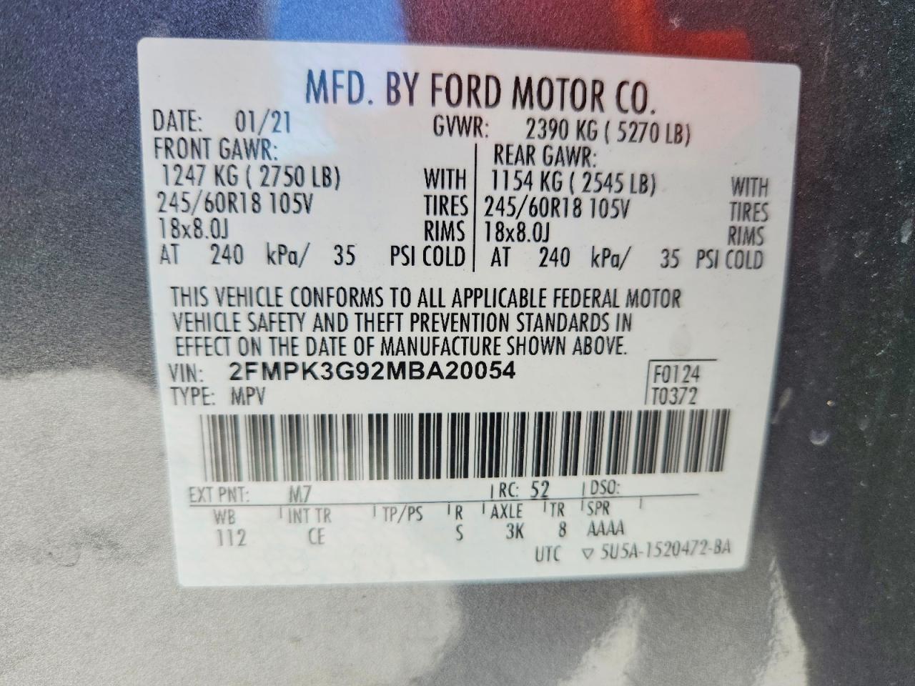 2021 FORD EDGE SE photo 13