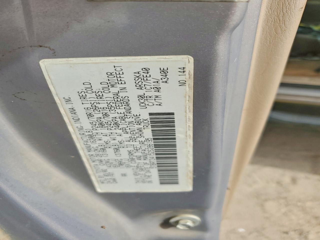 2002 TOYOTA TUNDRA ACCESS CAB photo 12
