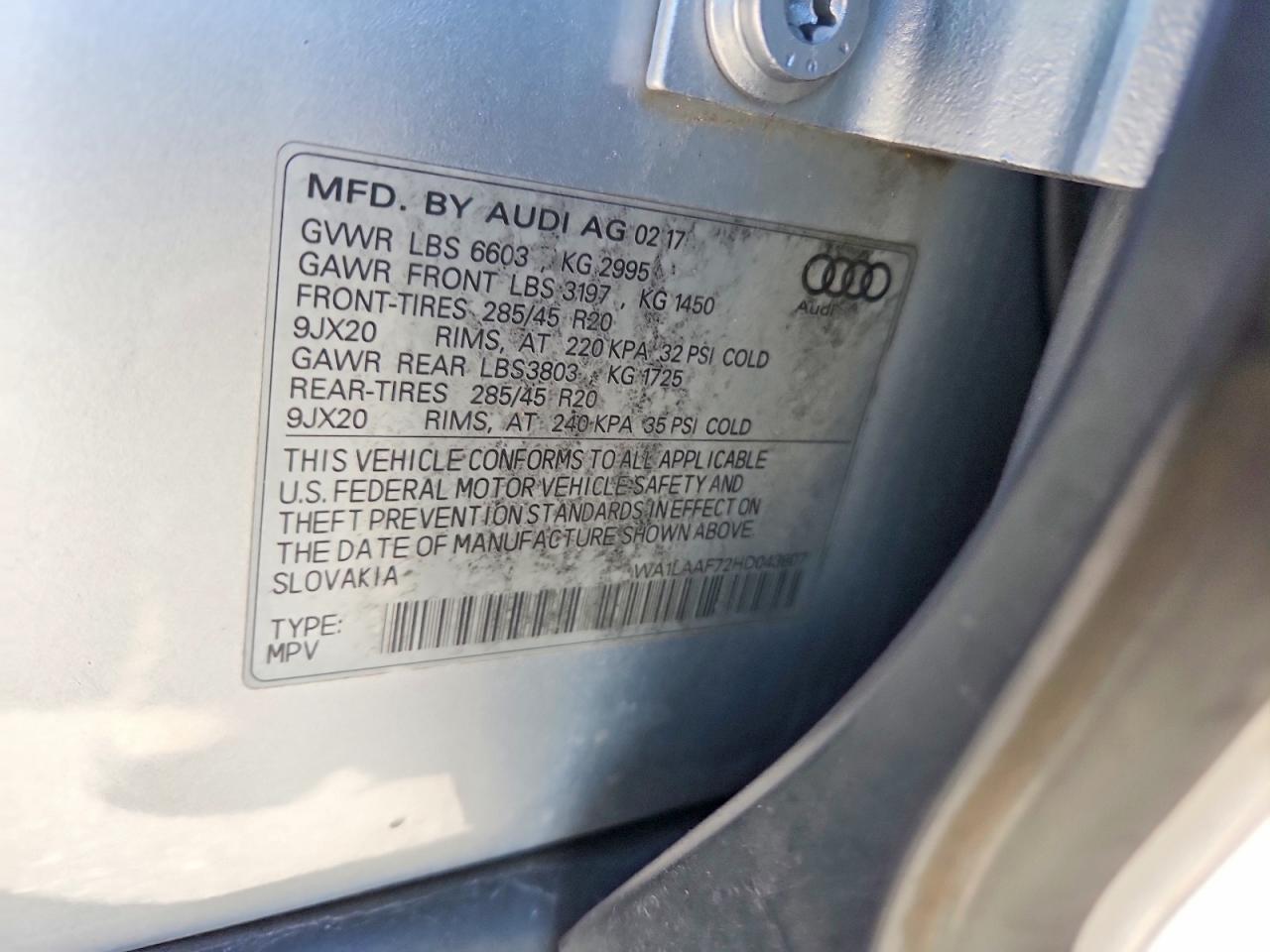 2017 AUDI Q7 PREMIUM PLUS photo 13