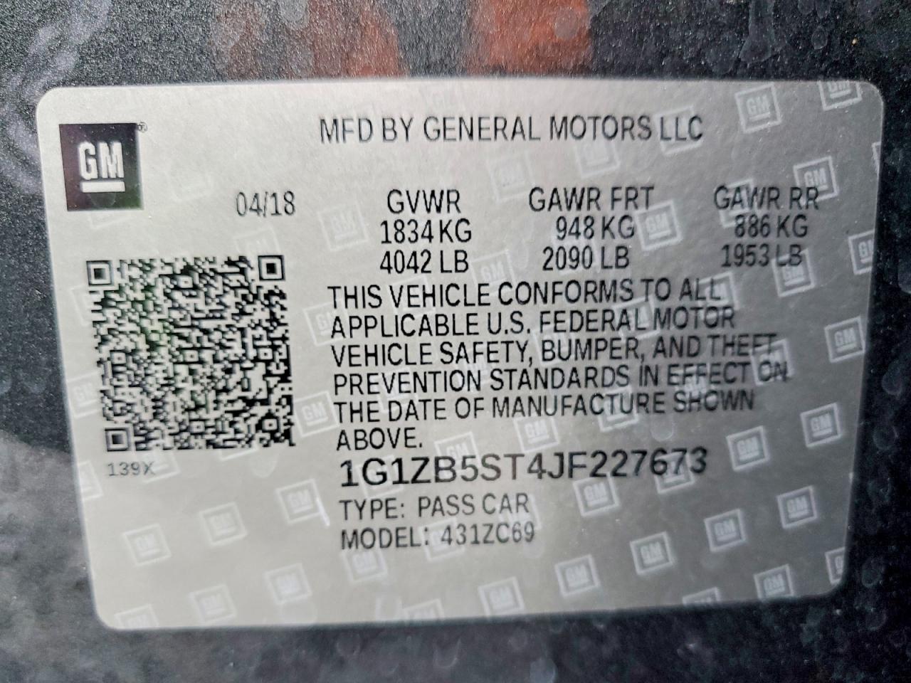 2018 CHEVROLET MALIBU LS photo 13
