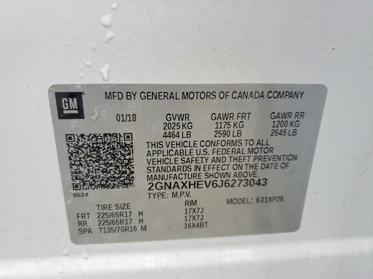 2018 CHEVROLET EQUINOX LS photo 14