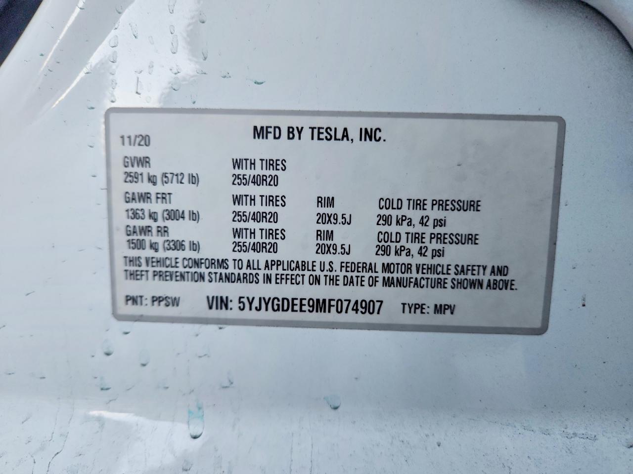 2021 TESLA MODEL Y photo 13
