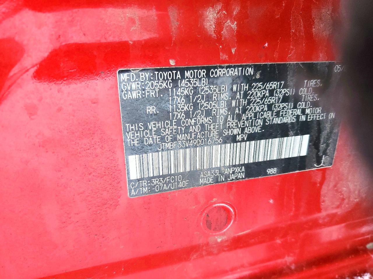 2009 TOYOTA RAV4 photo 13