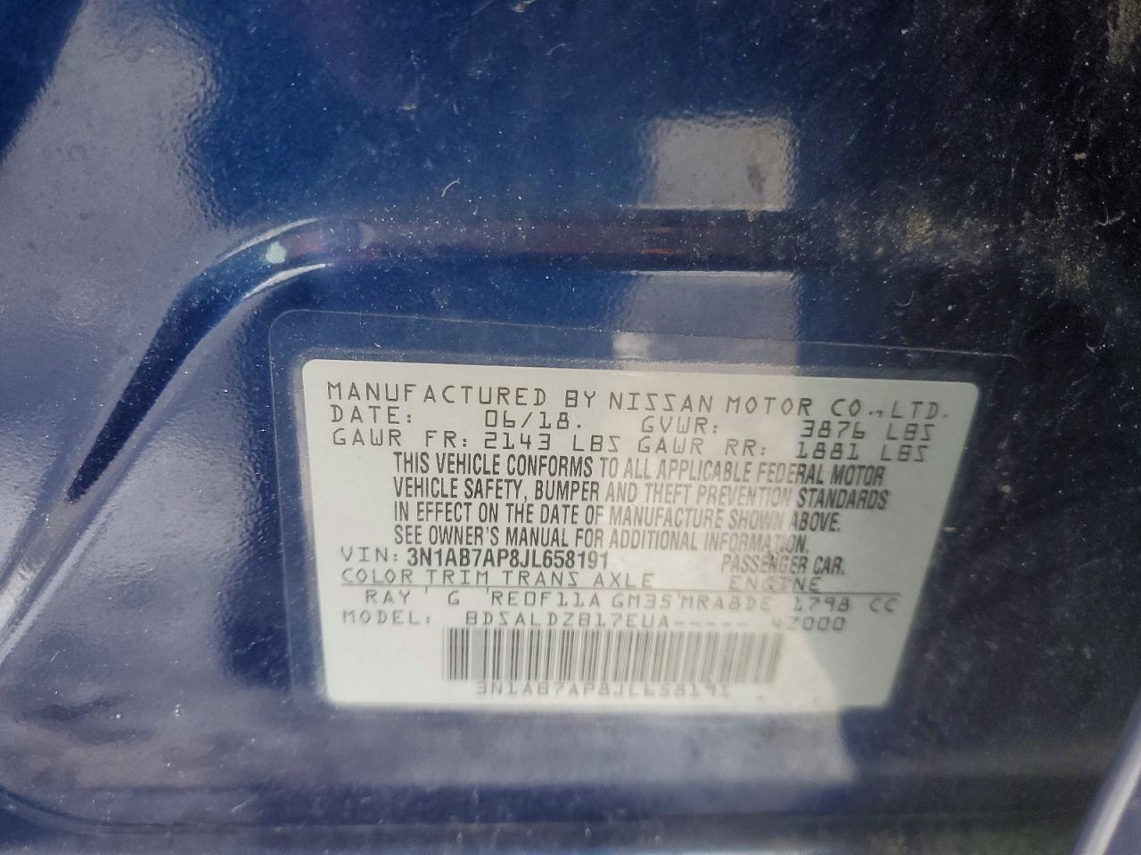 2018 NISSAN SENTRA S photo 12