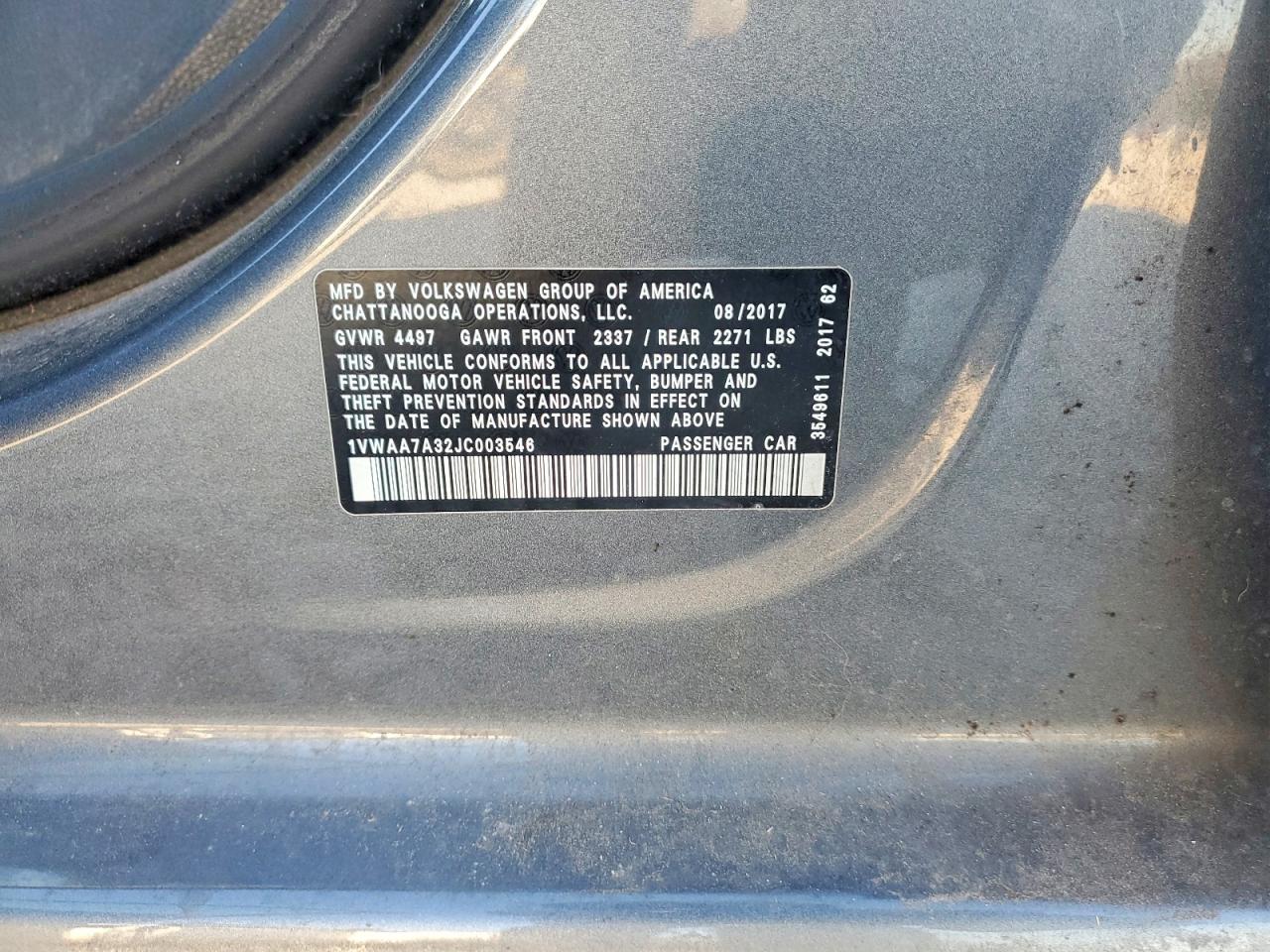 2018 VOLKSWAGEN PASSAT S photo 23