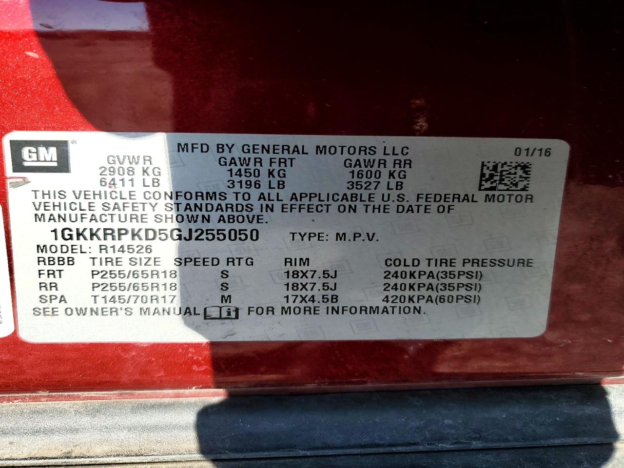 2016 GMC ACADIA SLE photo 13