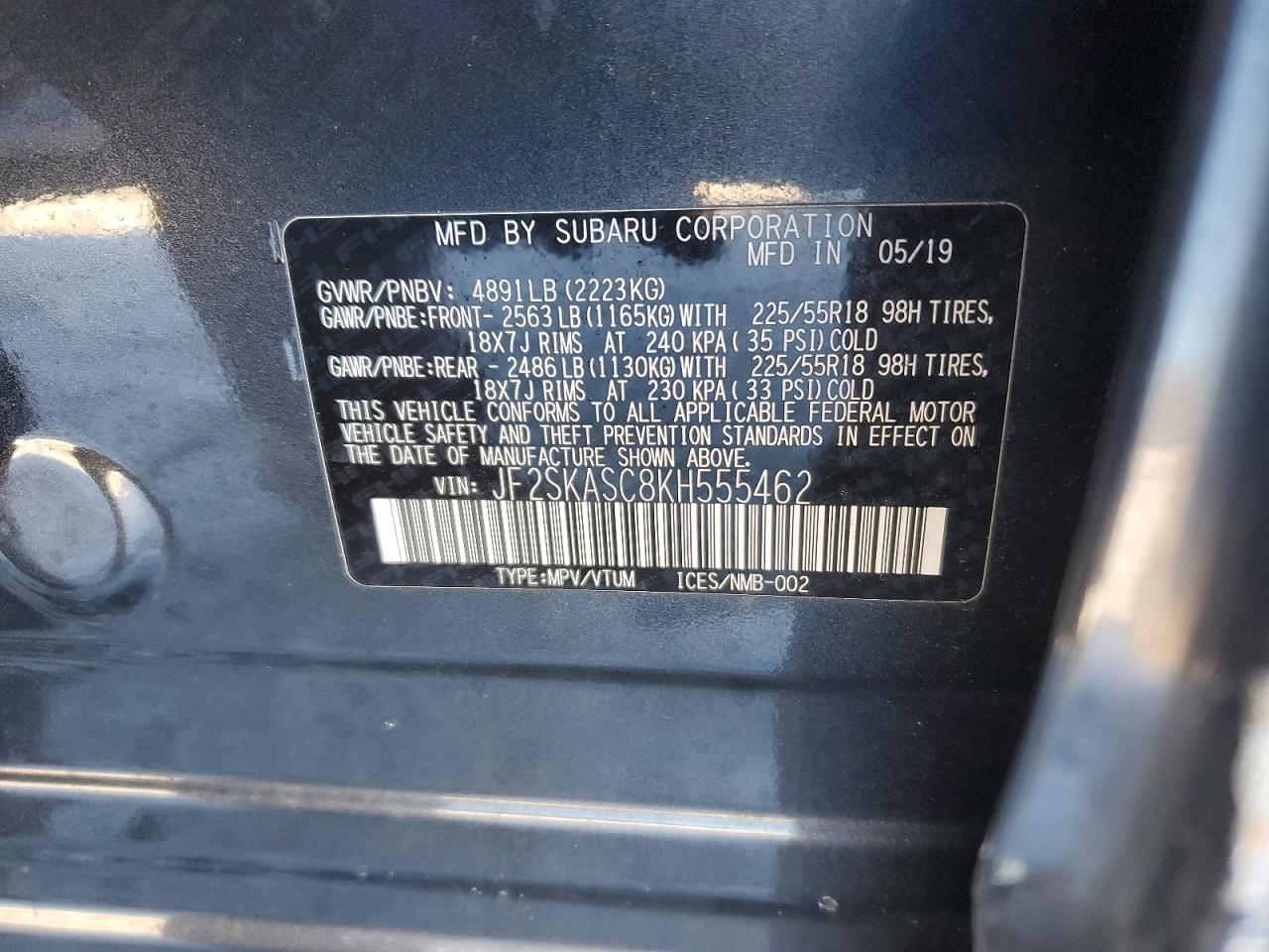 2019 SUBARU FORESTER LIMITED photo 14