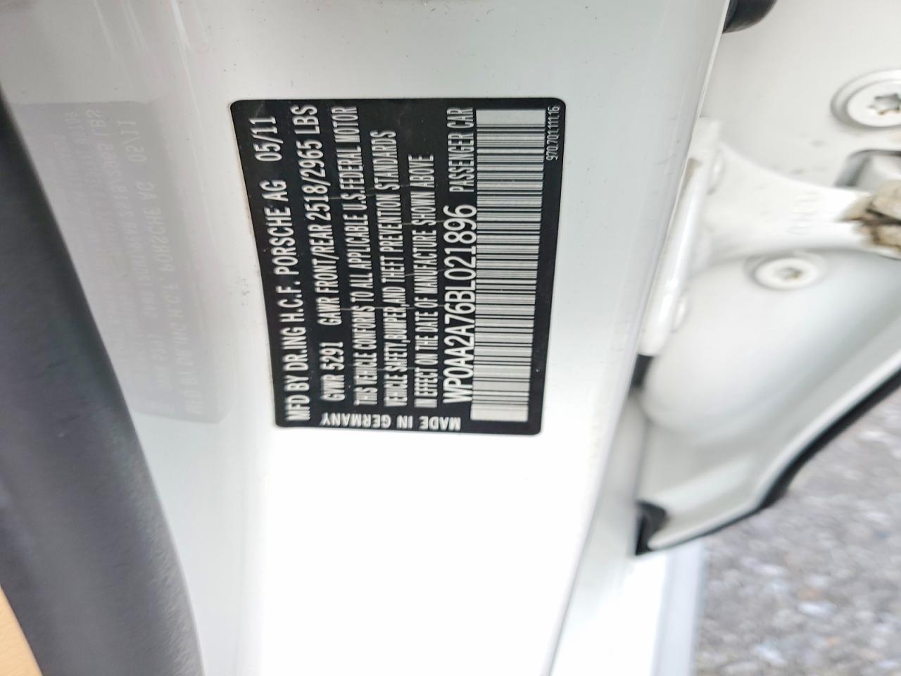 2011 PORSCHE PANAMERA 2 photo 12