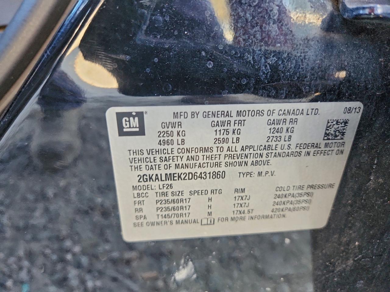 2013 GMC TERRAIN SLE photo 13