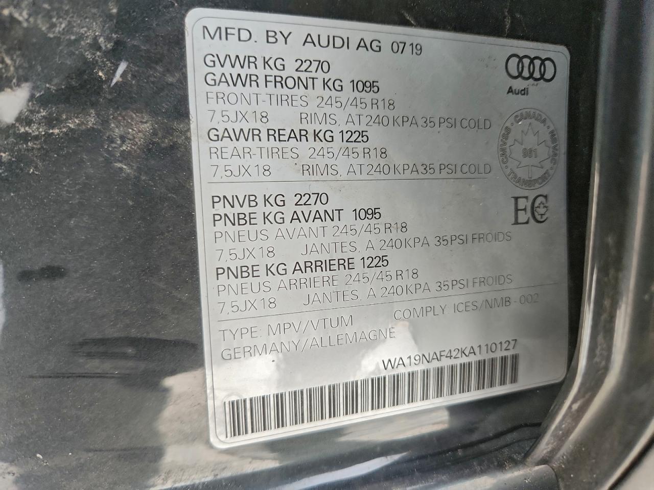 2019 AUDI A4 ALLROAD PRESTIGE photo 12