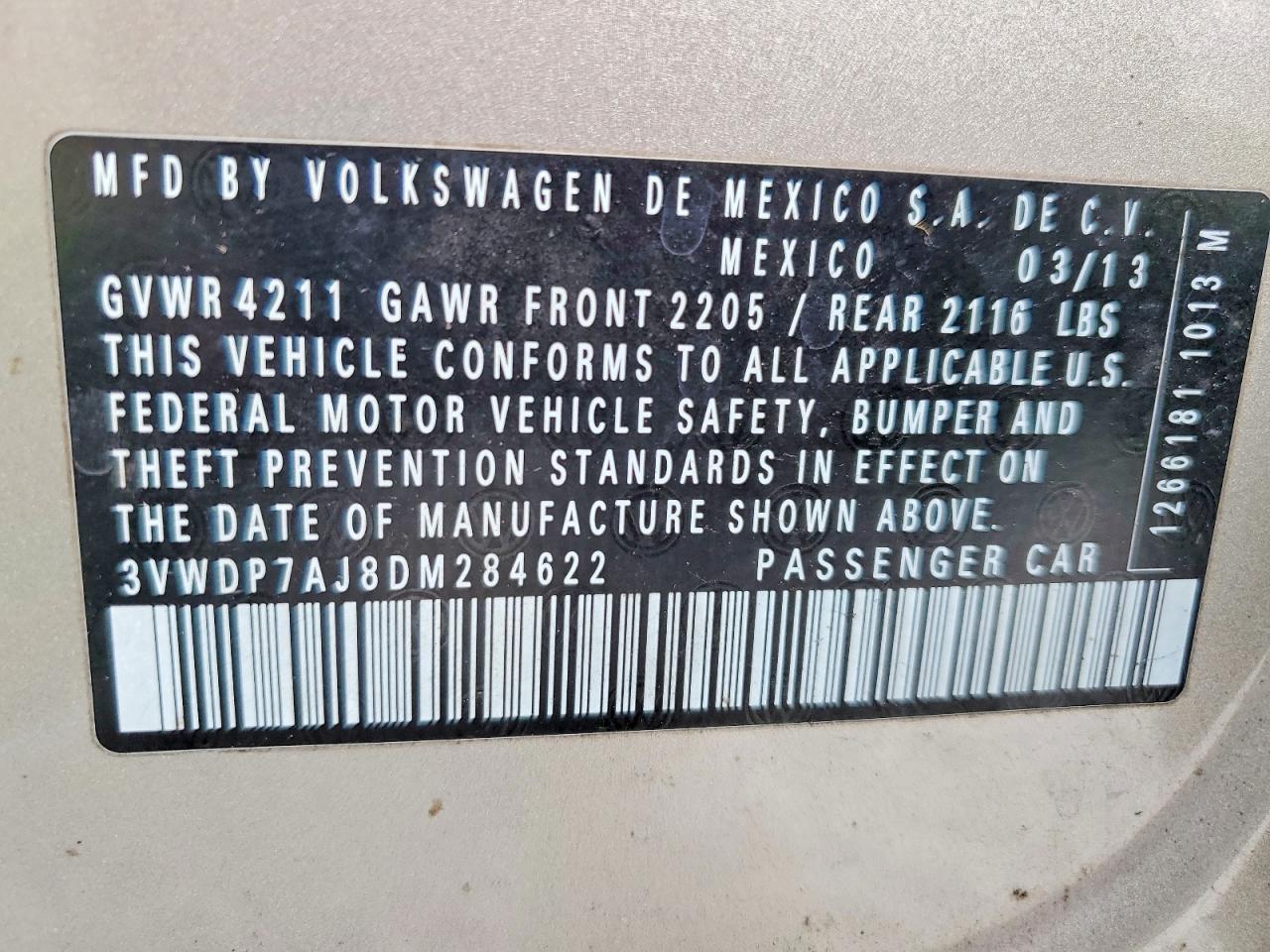 2013 VOLKSWAGEN JETTA SE photo 12