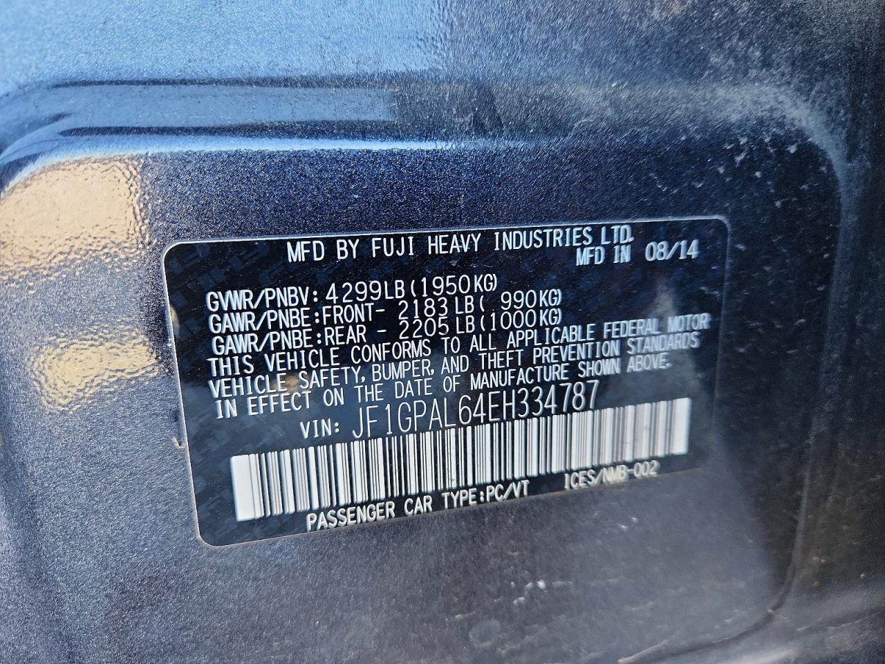 2014 SUBARU IMPREZA SPORT PREMIUM photo 12