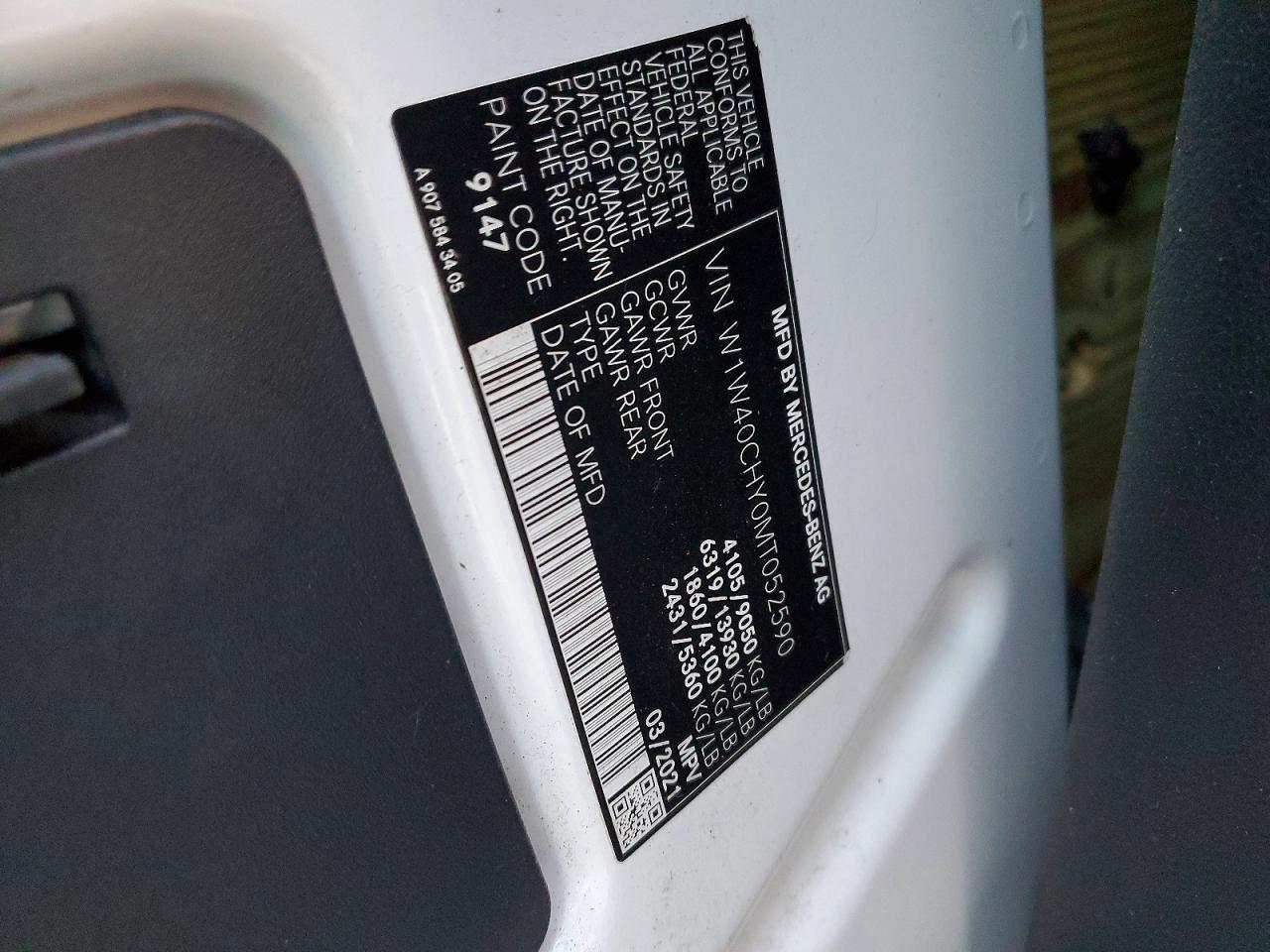 2021 MERCEDES-BENZ SPRINTER 2500 photo 13