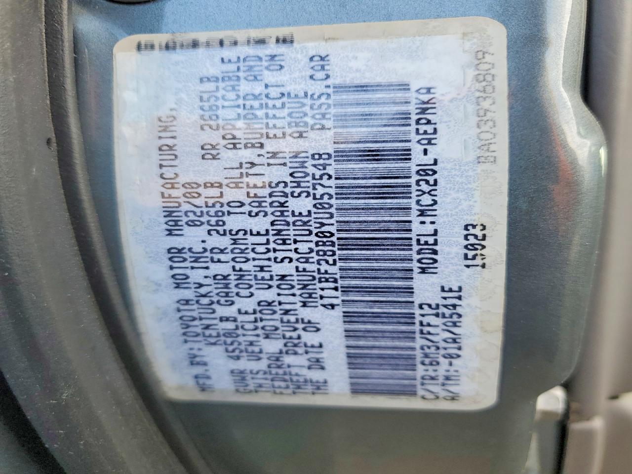 2000 TOYOTA AVALON XL photo 12