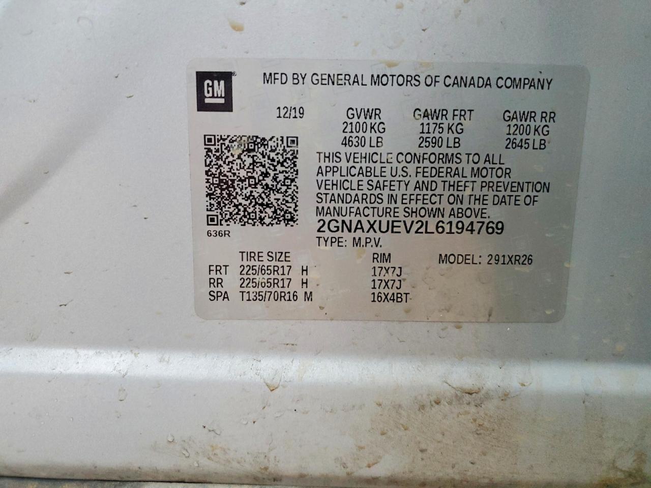 2020 CHEVROLET EQUINOX LT photo 13
