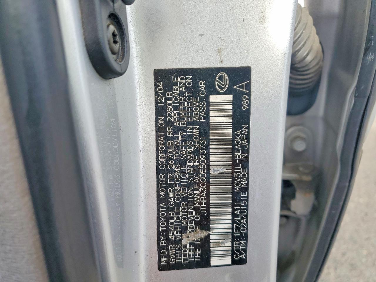 2005 LEXUS ES 330 photo 12
