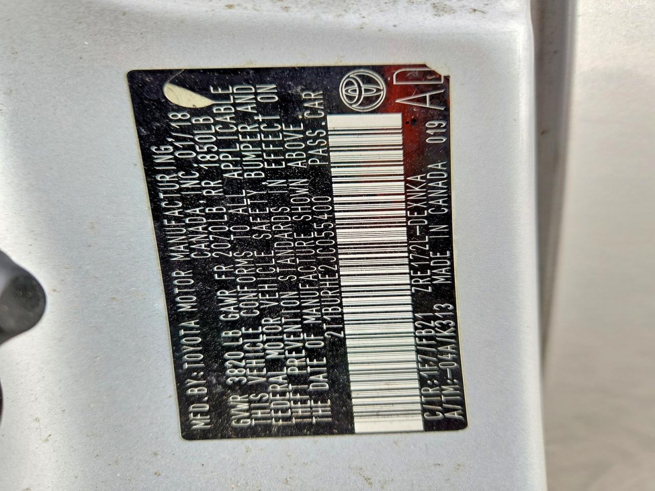 2018 TOYOTA COROLLA L photo 13