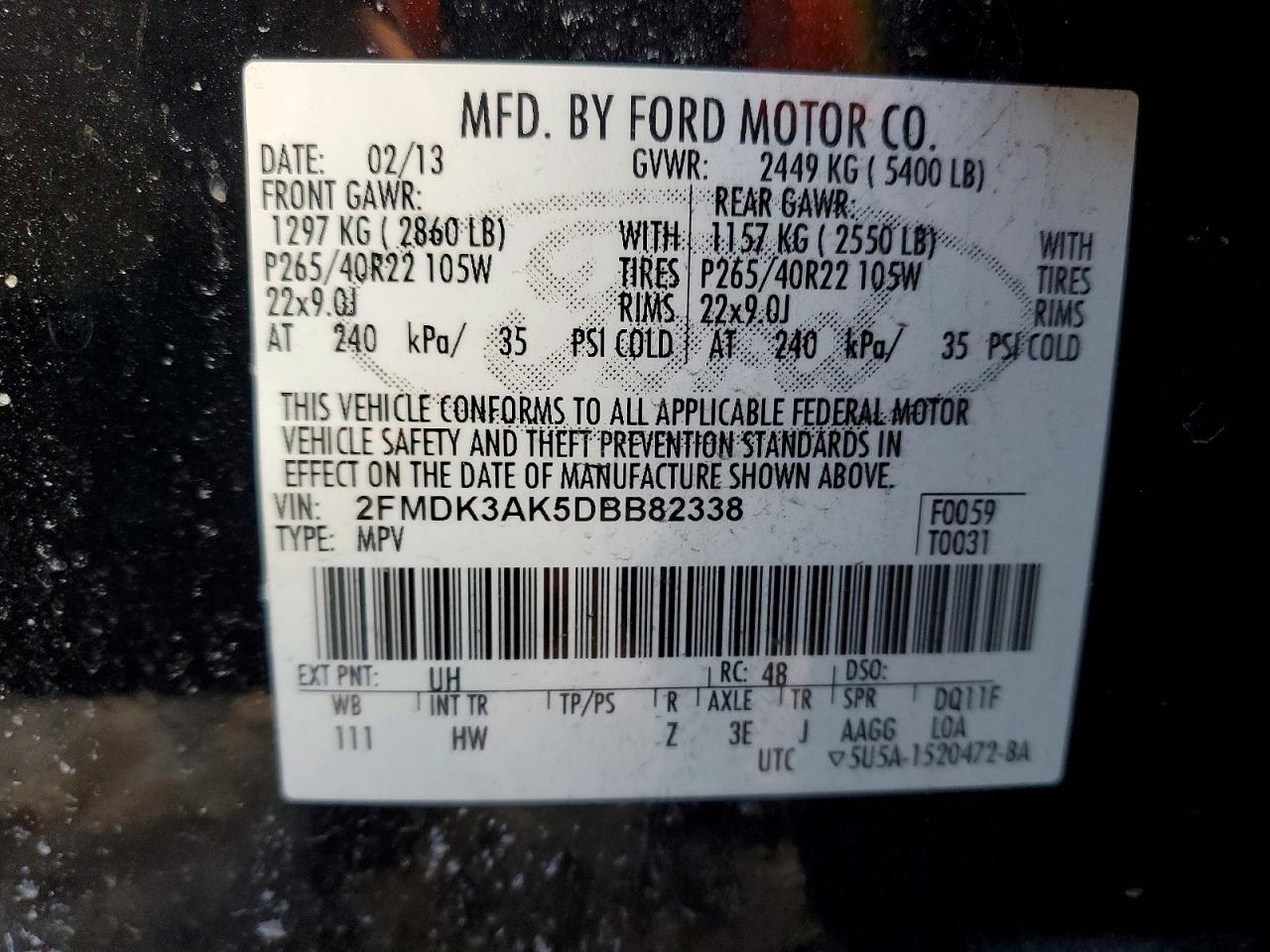 2013 FORD EDGE SPORT photo 25