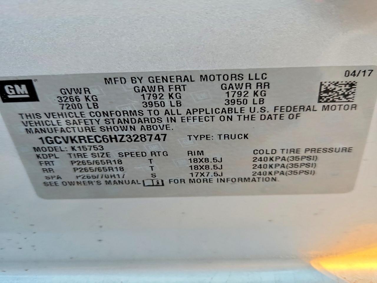 2017 CHEVROLET SILVERADO K1500 LT photo 23