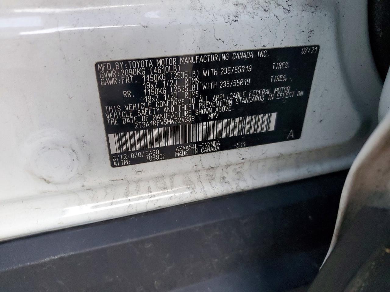 2021 TOYOTA RAV4 XLE PREMIUM photo 13