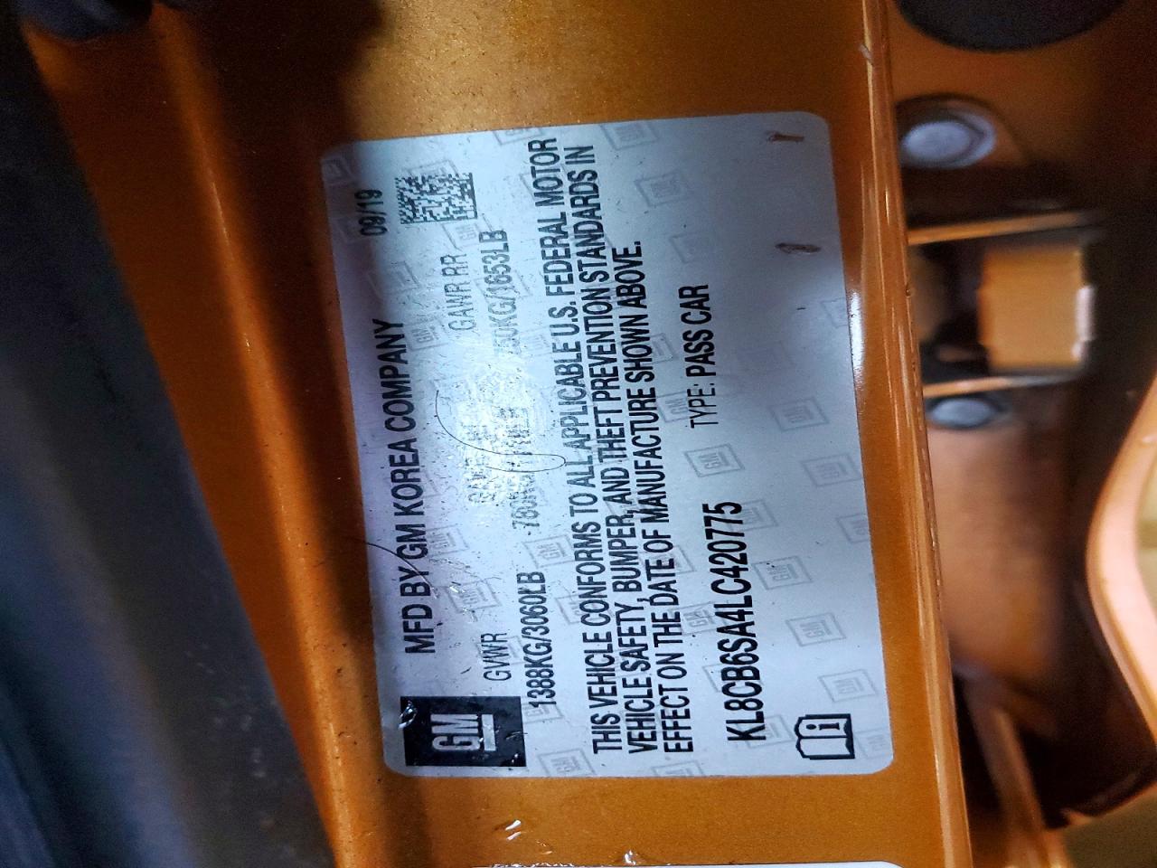 2020 CHEV SPARK LS W/CONTINUOU photo 12