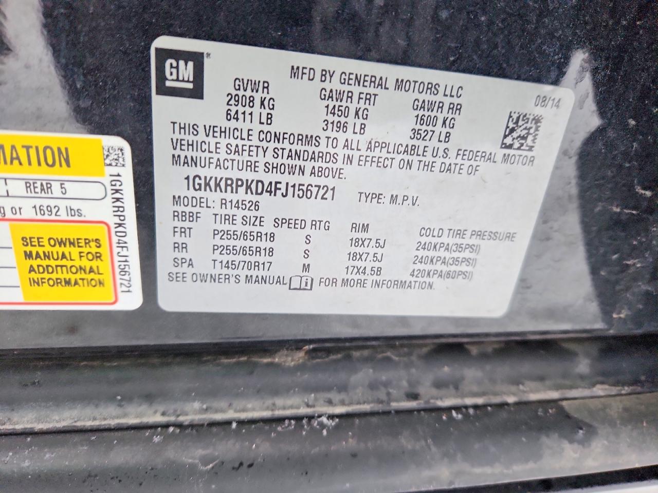 2015 GMC ACADIA SLE photo 13