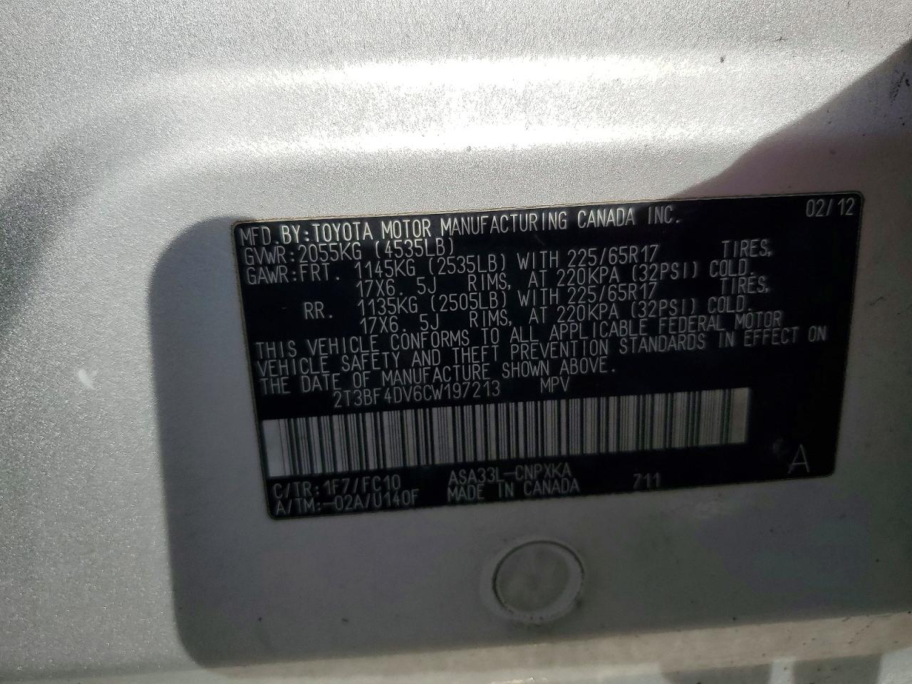 2012 TOYOTA RAV4 photo 13
