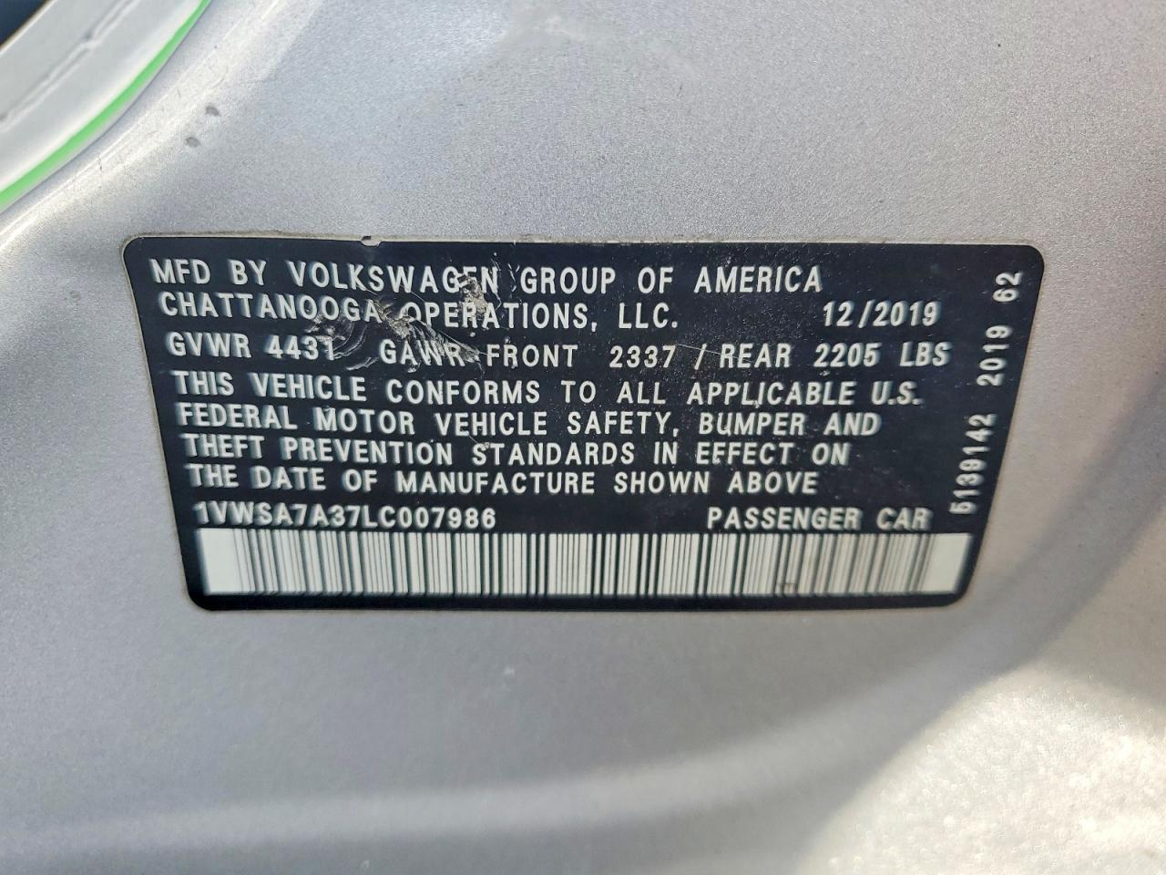 2020 VOLKSWAGEN PASSAT SE photo 13