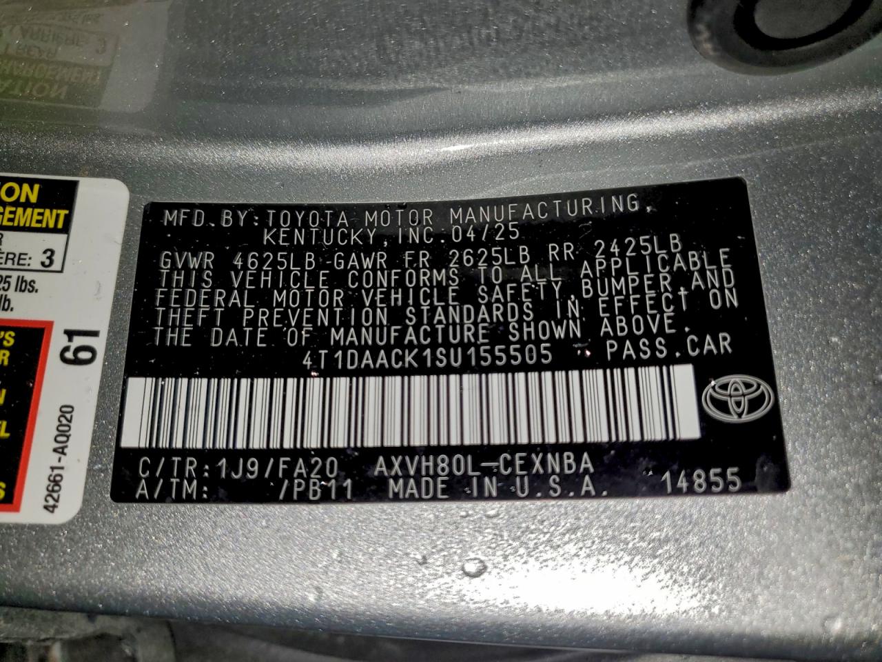 2025 TOYOTA CAMRY XSE photo 13