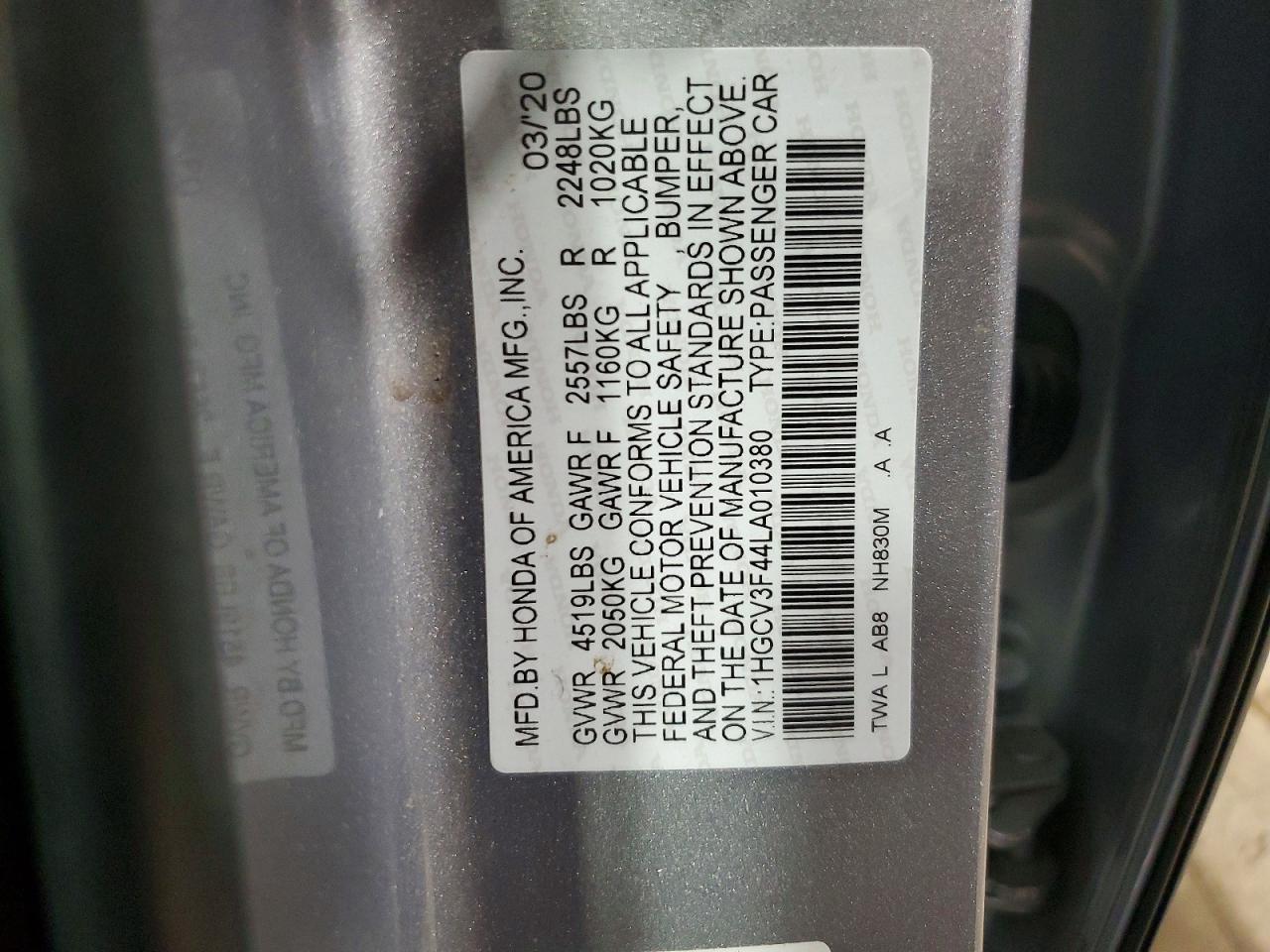 2020 HONDA ACCORD HYBRID EX photo 13
