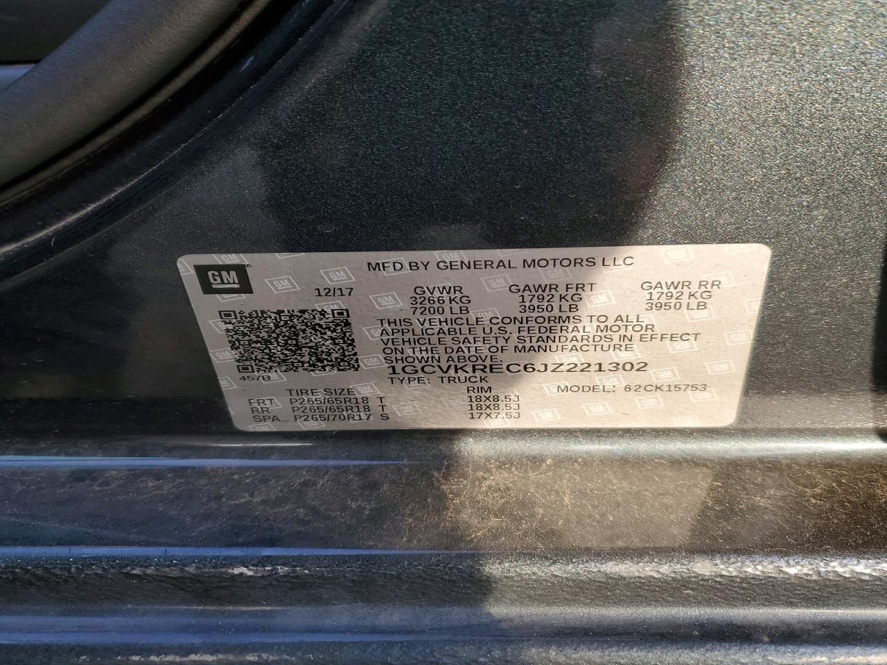 2018 CHEVROLET SILVERADO K1500 LT photo 12